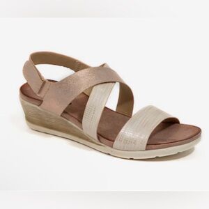 🌕🍂Gold Wedge Sandals